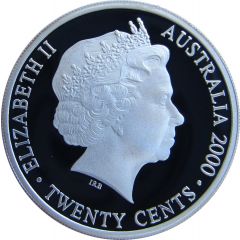 20 Cents - Elizabeth II 4th Portrait - Masterpieces in Silver - 20th Century Monarchs