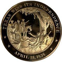 Medal - History of the United States Texas Wins Its Independence