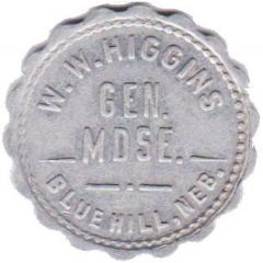 1 Dollar - W.W. Higgins General Mechandise Blue Hill, Nebraska