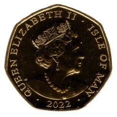 50 Pence - Elizabeth II Platinum Jubilee - Long to Reign, Gold plated