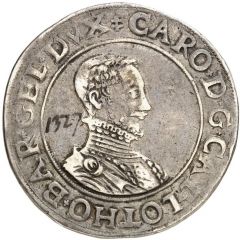 Thaler with shield - Charles III bearded bust