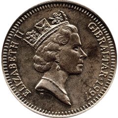 5 Pounds - Elizabeth II Golden Wedding