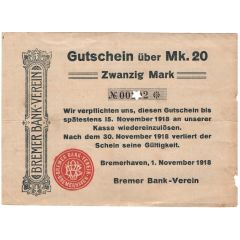 20 Mark Bremer Bank-Verein