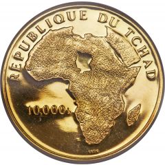 10 000 Francs 10th Anniversary of Independence