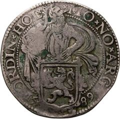 Daalder `Leeuwendaalder` with countermark