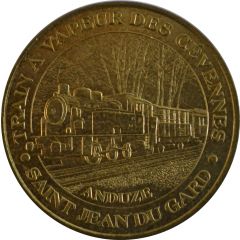 jeton touristique monnaie de paris ANDUZE TRAIN A VAPEUR DES CEVENNES ANDUZE SAINT-JEAN DU GARD 2006