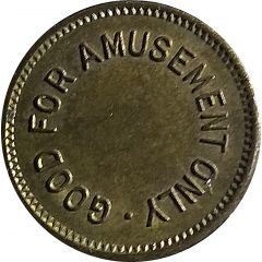 Token - Good For Amusement Only Bowtie, 21 mm