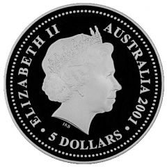 5 Dollars - Elizabeth II 4th Portrait - Life of Sir Donald Bradman - Silver Proof