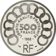 500 Francs / 70 Ecus Jean Monet