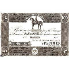 100 Rupees Bank of Madras