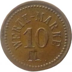 10 Pfennig Werth-Marke, Countermarked `M`