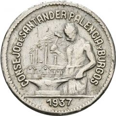 50 Centimos Santander, Palencia y Burgos