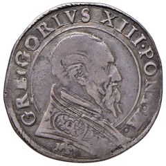 1 Testone - Gregory XIII NVNQVAM DEFICIET