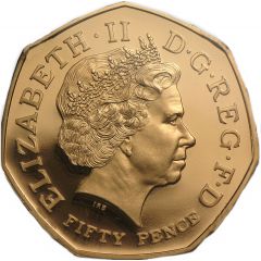 50 Pence - Elizabeth II WWF, Gold Proof