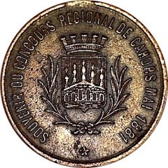 Medallion - Concours régional de Cahors Mai 1881