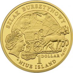 1 Dollar - Elizabeth II - Amber route: Europe