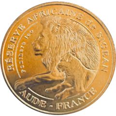 Tourist token - Monnaie de Paris - Sigean - African Reserve N°14 - The Lion and the lion cub