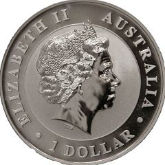 1 Dollar - Elizabeth II 4th Portrait - Australian Kookaburra