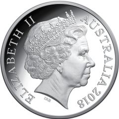 5 Dollars - Elizabeth II 4th Portrait - Winter Olympics Pyeongchang - Silver Proof