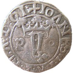 Vintém - João II `P-o` at each side of `Y`, Porto mint