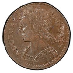 1/2 Penny - Copper `MB Left, over 1877 or 1887`