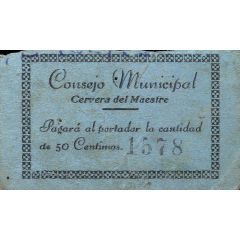 50 Céntimos Cervera del Maestre