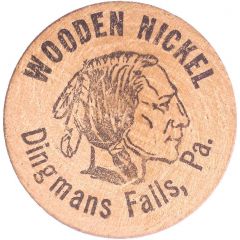 Wooden Nickel Dingmans Falls, Pennsylvania