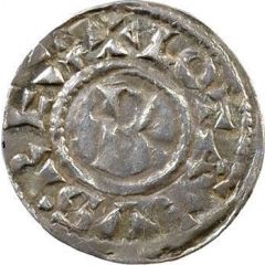 Denier - Lothair II Chalon mint