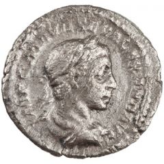 Quinarius - Severus Alexander P M TR P II COS P P, Jupiter
