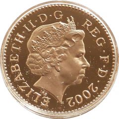 1 Pound - Elizabeth II English Lions, Gold Proof