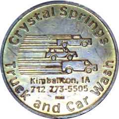 Token - Crystal Springs Truck and Car Wash Kimballton, Iowa