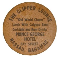 Wooden Nickel - The Clipper Lounge Nassau