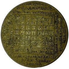 George III calendar medal