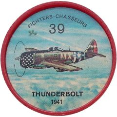 Token - Jell-O Aircraft #39, Thunderbolt
