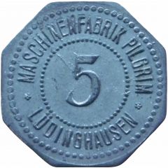 5 Pfennig - Lüdinghausen Maschinenfabrik Pilgrim