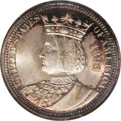 1/4 Dollar `Isabella Quarter` Columbian Exposition Commemorative