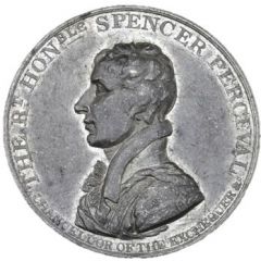 Medal - George III Spencer Perceval, white metal