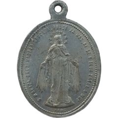 Miraculous Medal of Our Lady of Graces 28 × 20 mm, bigger figure