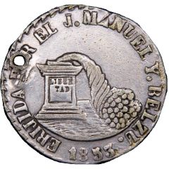 2 Soles - Manuel Isidoro Belzu National Mint of Peace. - Monetary Medal