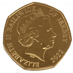 50 Pence - Elizabeth II Platinum Jubilee - Animus, Gold Plated
