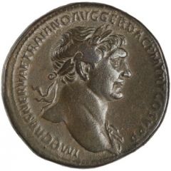 Sestertius - Trajan S P Q R OPTIMO PRINCIPI S C, Pax