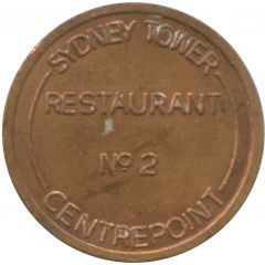 Token - Sydney Tower Restaurant No 2 Lift Copper