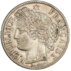 2 Francs Reverse without legend