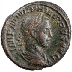 As - Philippus II SAECVLARES AVGG S C COS II