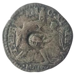 5 Soldi parpagliola) - Ferdinando (with head of Virgil countermark