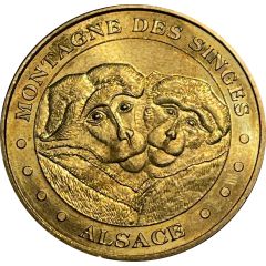Monnaie de Paris Tourist Token - Alsace Montagne des Singes - Les deux singes