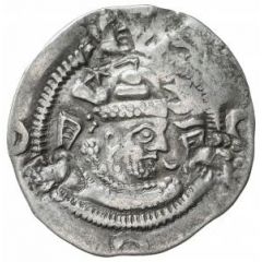 1 Drachm - Anonymous Khusru I imitation, Chaghaniyan, countermark, with reverse legend mark