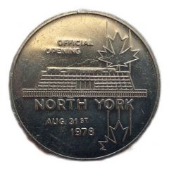Medal - North York Civic Centre Opening Toronto, Ontario