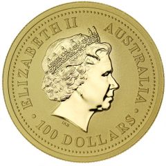 100 Dollars - Elizabeth II 4th Portrait - Year of the Rabbit - Gold Proof
