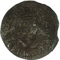 Denier Tournois - Louis XIII Bordeaux, 1st type